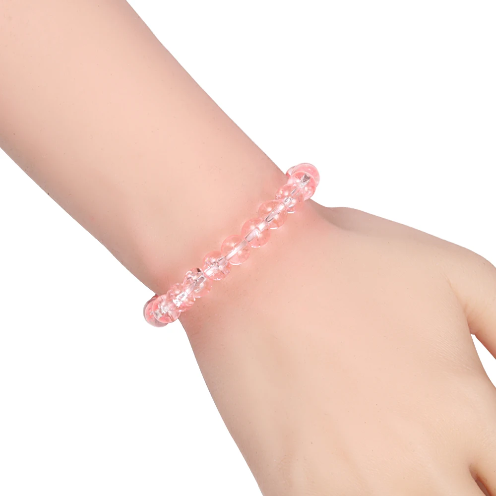 Элегантные Роскошные бусины 8 мм женский браслет с натуральными камнями в виде