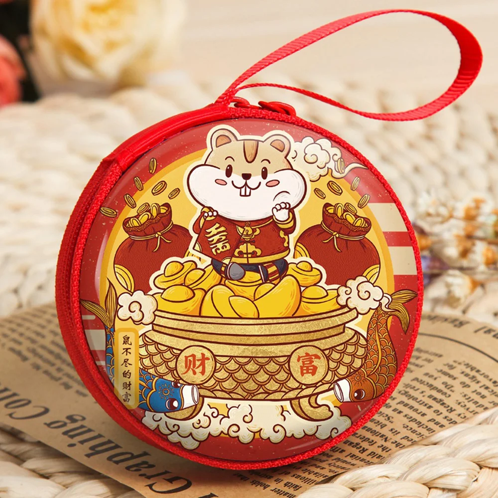 Новогодний Кошелек для монет с рисунком мыши дизайн девочек чехол ключей кошелек
