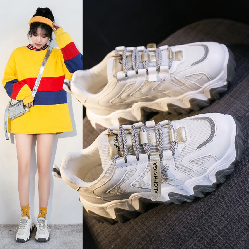 Женские кроссовки на платформе BIMUDUIYU дышащие повседневные для улицы 2020 | Обувь