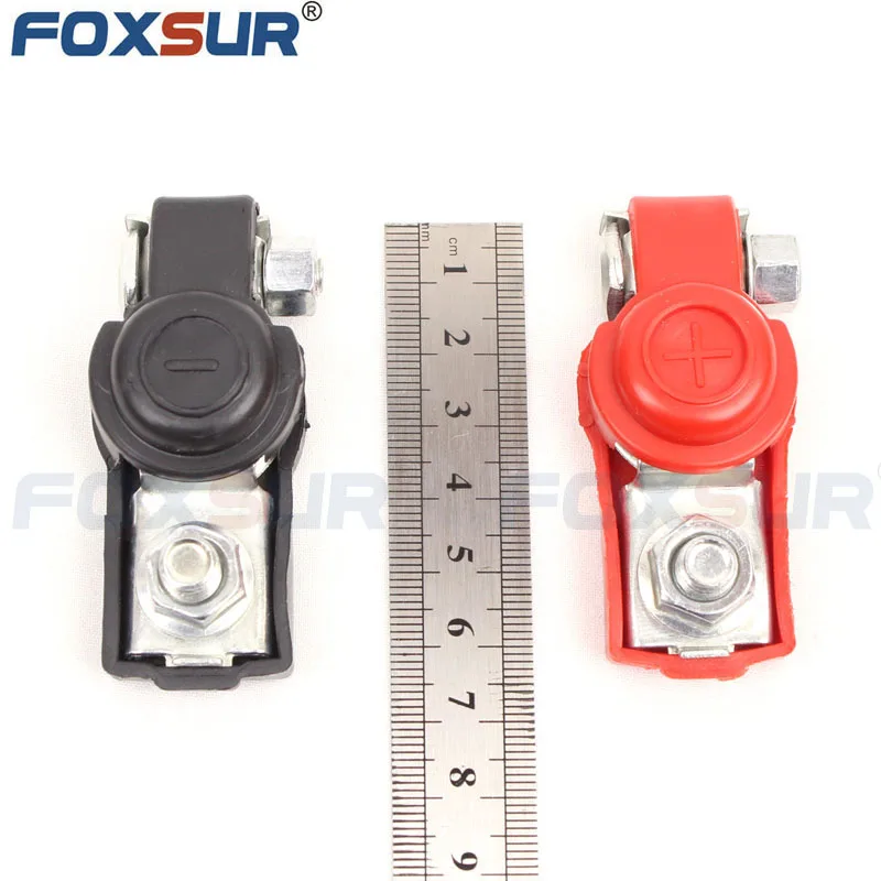 FOXSUR 2 пары 100A изоляционная Батарея зажим разъем 12 в автомобильный аккумулятор