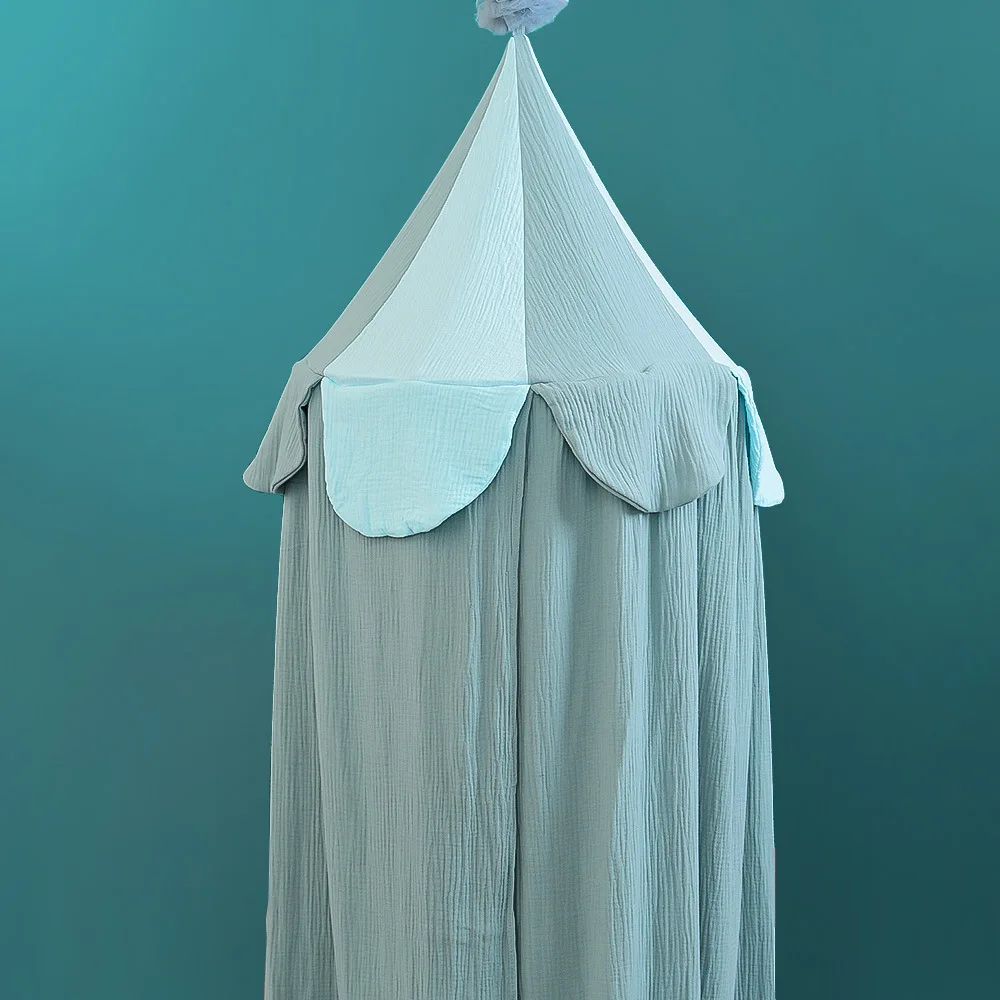 

Cotton Crinkle Baby Canopy Mosquito Kids Room Decoration Crib Netting Baby Tent Cotton Baby Mosquito Net Photography Props