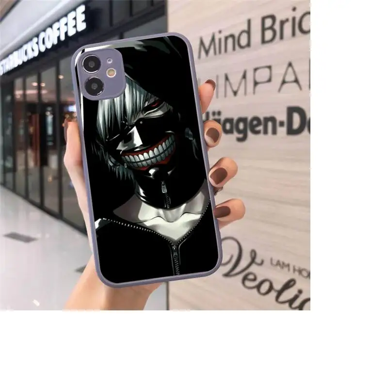 

Anime Tokyo Ghouls terror horror Phone Case Matte transparent For Gray iPhone 12 Mini 11 Pro XR XS Max 7 8 Plus X Back Cover
