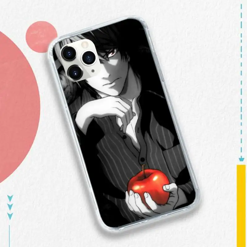 

Yagami Light DEATH NOTE Anime Phone Case for iPhone 11 12 pro XS MAX 8 7 6 6S Plus X 5S SE 2020 XR