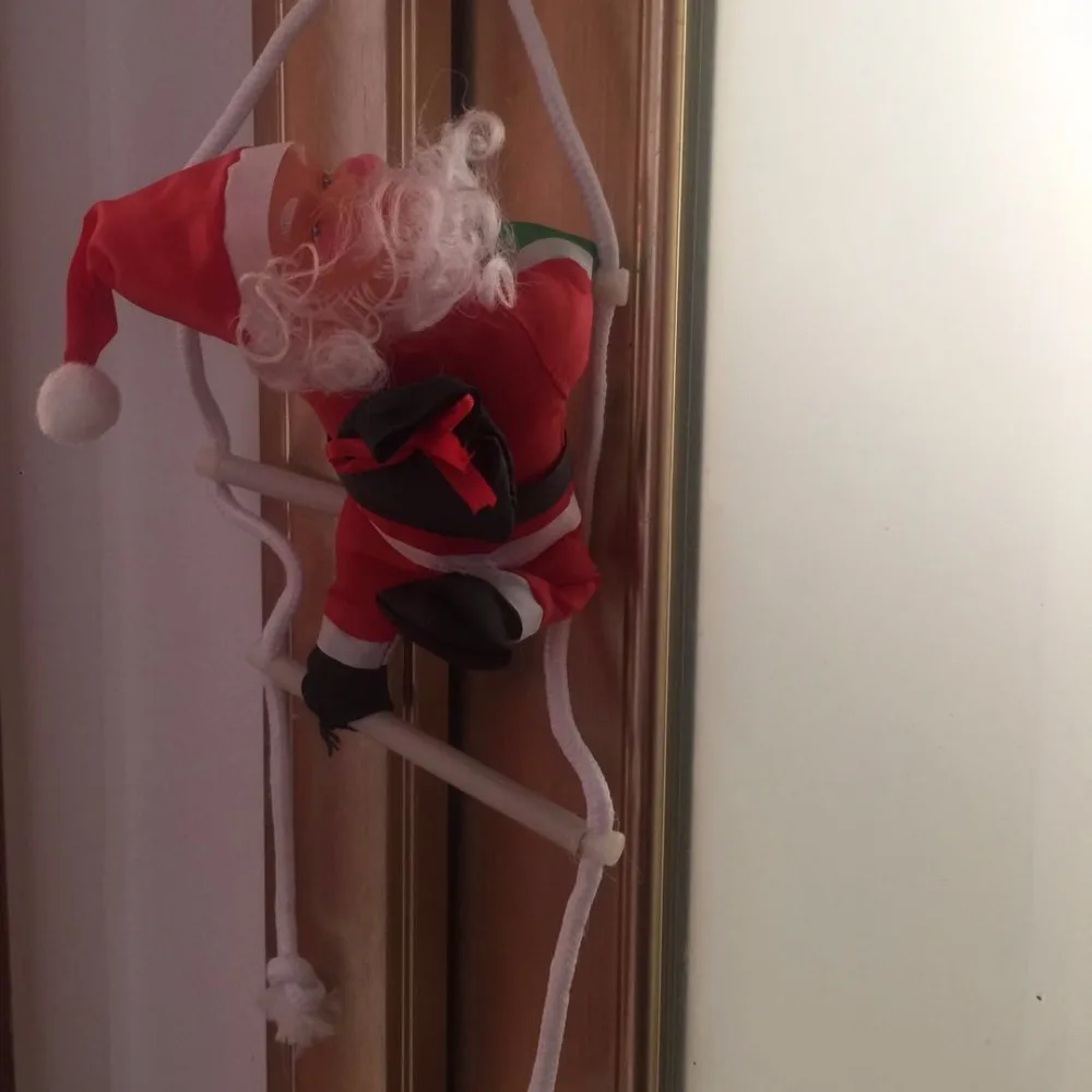 Рождественские украшения для дома 25 см подъем по лестнице Санта-Клауса елочные