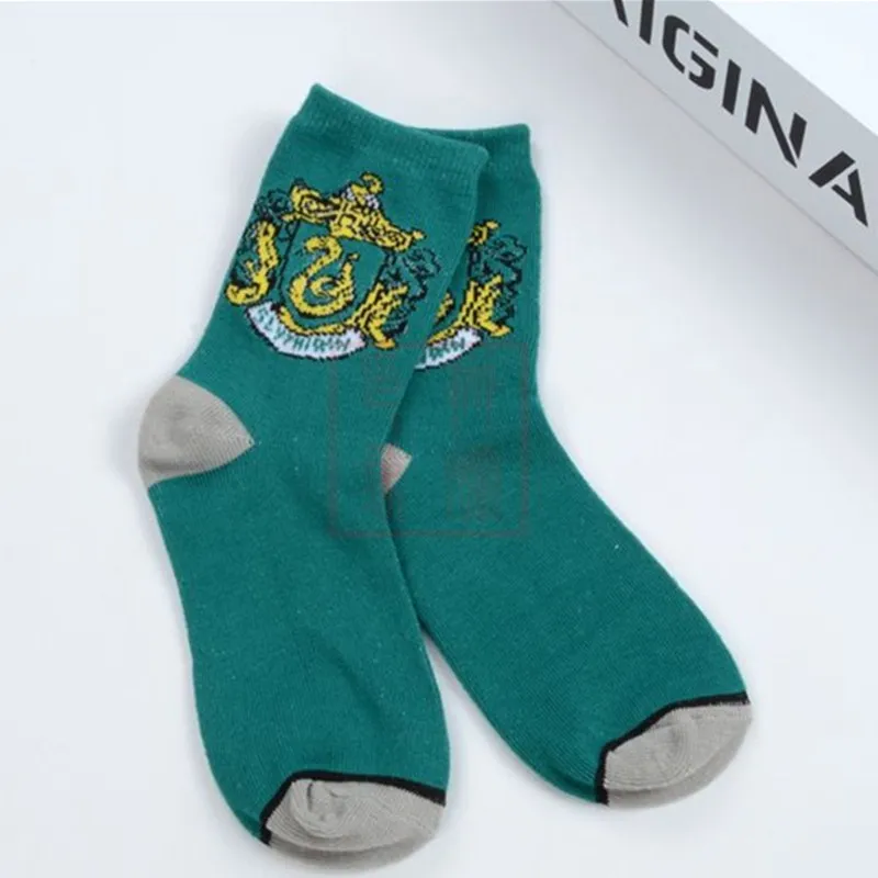 Slytherin Socks Айниель Хогвартс школьный шарф для косплея Гермионы грэнджер Костюм Гриффиндор Слизерин Hufflepuff Ravenclaw шарф шейный платок шарф - Цвет: Slytherin Socks