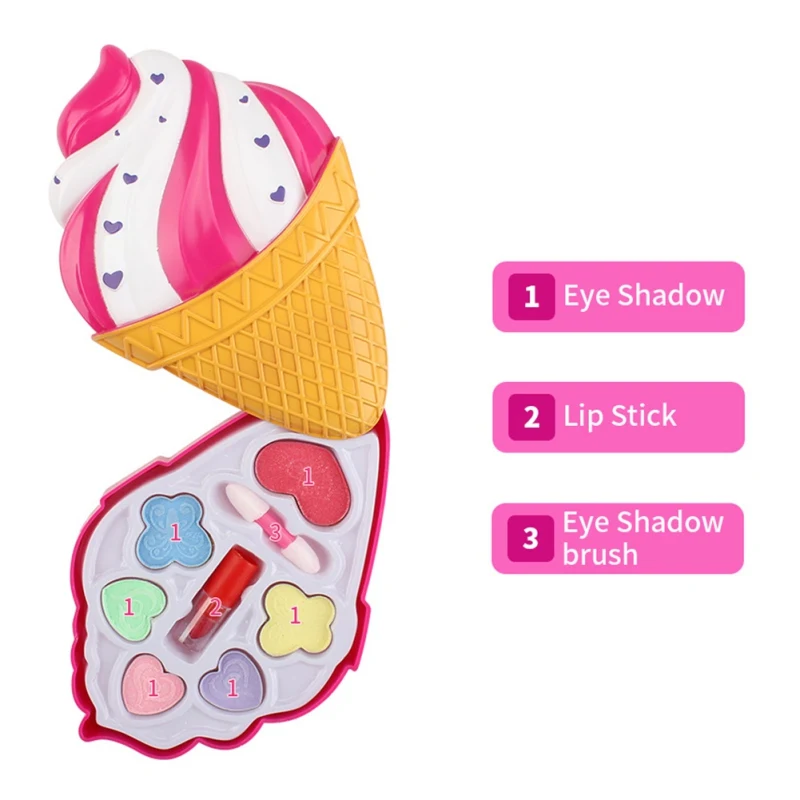 Non-toxic Toys for Children Girls Makeup Sets Pretend Play Preschool Kids Donuts Safety Beauty Kits Christmas Present Hot | Игрушки и