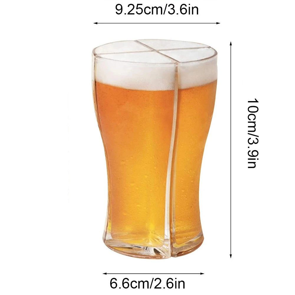 Диспенсер для пива чашки школьника Набор кружек 4 в 1 подключенные прозрачные