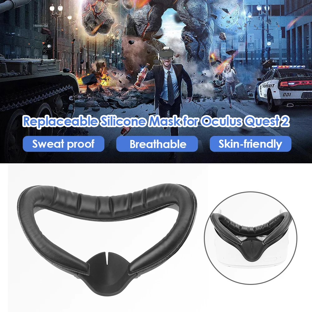 

Suitable for Oculus Quest2VR Glasses Accessories Wdened Version Replacement Mask Without Ear Clip Upgrade Version Skin-Friendly