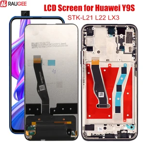 lcd display for huawei y9s stk l21 l22 lx3 lcd digitizer touch display test screen replacement for huawei y9s p smart pro 2019 free global shipping
