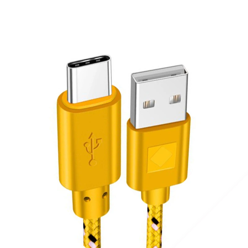Кабель usb type C для быстрой зарядки 1 м 2 м 3 м зарядное устройство для huawei p9 p10 p20 mate 10 pro lite samsung S9 S10 Plus s8 Note 9 кабель для передачи данных - Цвет: Цвет: желтый