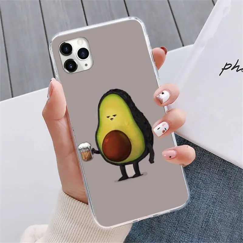 

Cartoon Fruit Avocado Phone Case For iphone 12 5 5s 5c se 6 6s 7 8 plus x xs xr 11 pro max mini