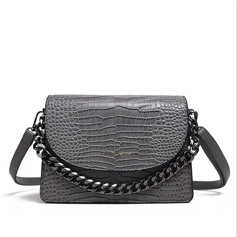 Маленькая женская сумка 2019 Новая Мода крокодиловый узор PU одно плечо