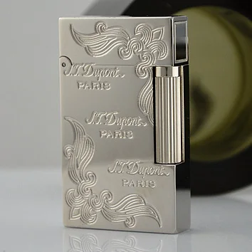 Silver Новая Винтажная яркая звуковая газовая зажигалка dupont, ветрозащитная медная Зажигалка для сигарет - Цвет: Silver