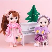 112 bjd doll clothes gift for children girl mini dolls accesories naked dress hat playsets ornaments 13 movable joint christmas