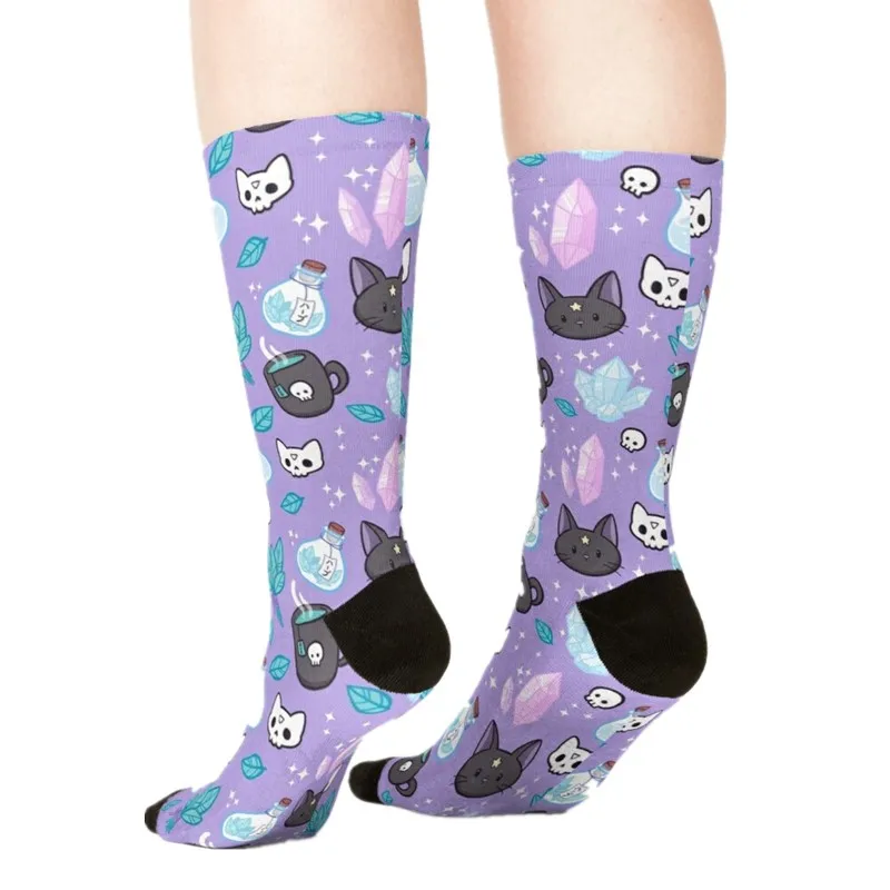 

Women's socks kawaii Aeroplanes Navy Blue Printed Socks Woman harajuku Happy Funny Novelty cute girl gift Socks for women