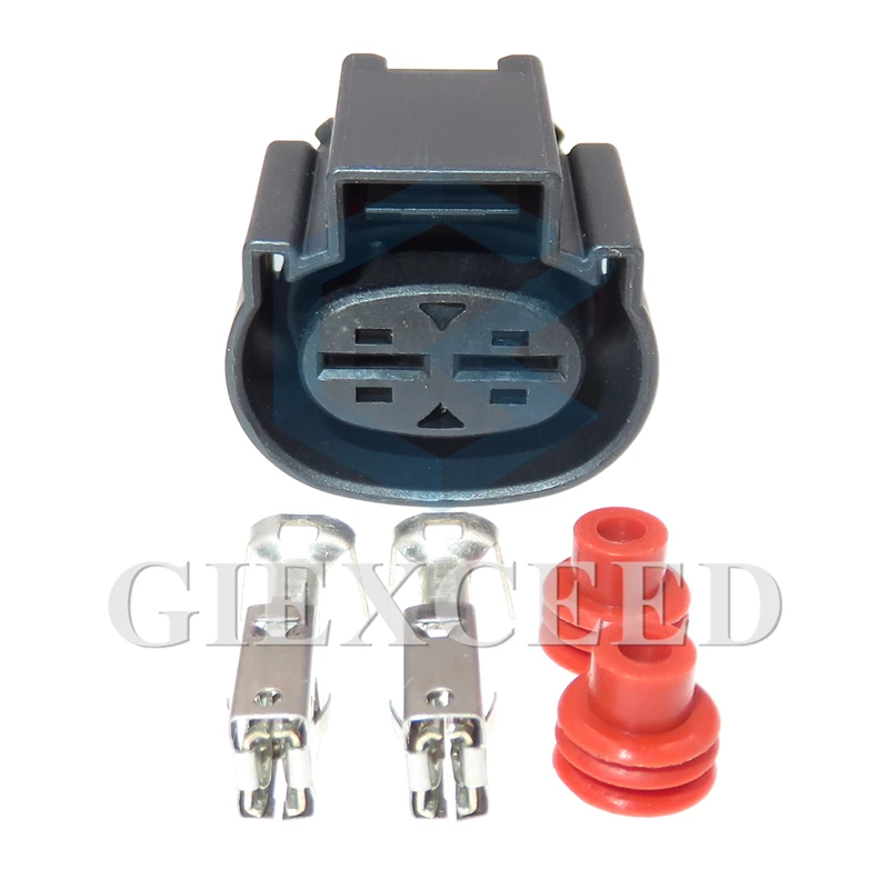 

2 комплекта, 2 контакта, 6,3 штырьков, 1897214-1 Автомобильный Электрический проводной жгут, водонепроницаемый разъем, большая гнездовая розетка