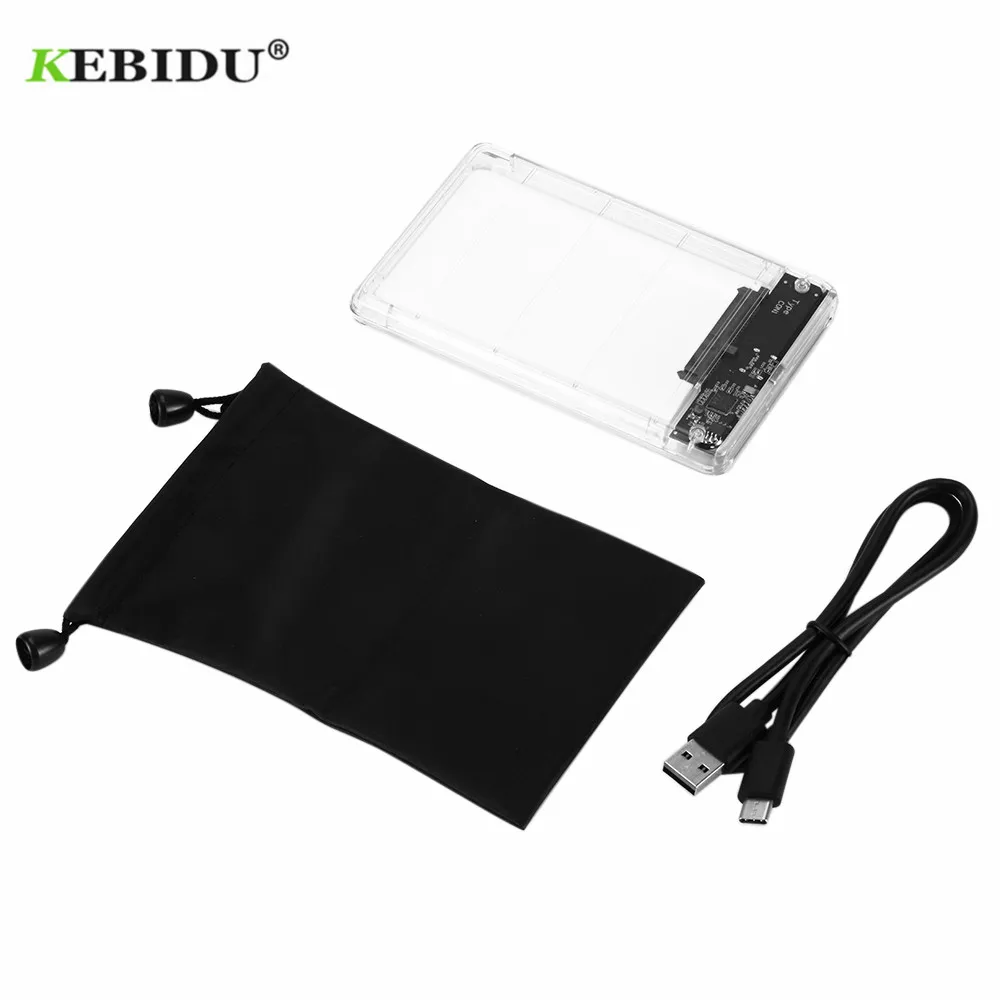 KEBIDU USB Type C корпус для жесткого диска 2 5 дюйма с последовательным портом SATA SSD чехол