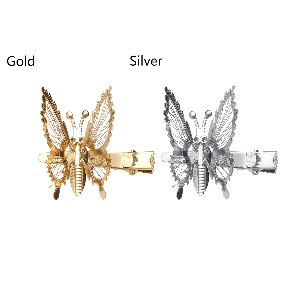 

5Pcs 3D Lovely Moving Butterfly Hairpin Girly Metal Cute Bangs Hair Clip Headgear Childhood Moving Butterfly Hair Clip