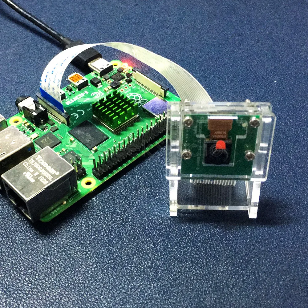 Плата модуля камеры Raspberry Pi 5MP с акриловым держателем для веб видео 4 Модель B / Zero (W)