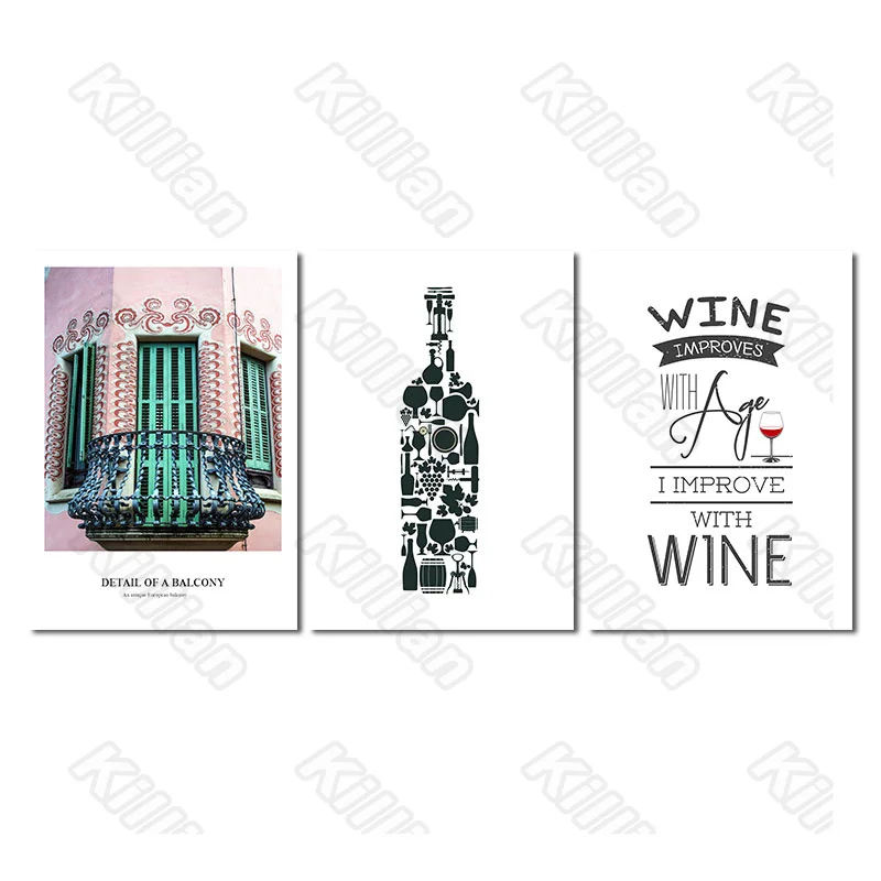

Wine Frameless Poster Home Bedroom Decorative Living Room Balloon Canvas Painting Hd Print Poster Abstract Style Fresco