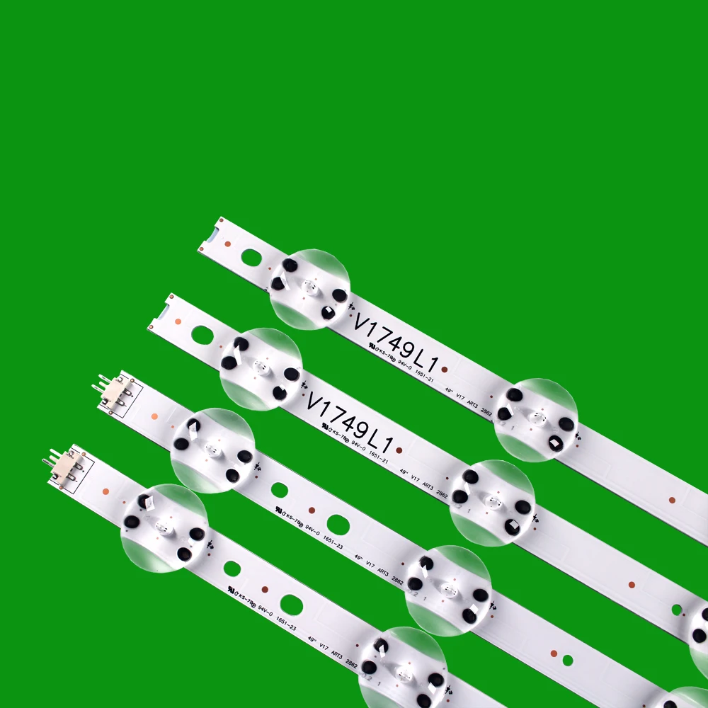 4pcs led backlight strip for lg 49 tv 6916l 2862a 6916l 2863a v17 49 r1l1 art3 49uj670v zd 49uj651v lc490dggfkmd free global shipping