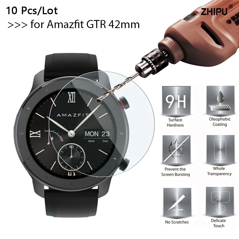 Закаленное стекло премиум класса для смарт часов Xiaomi Huami Amazfit GTR 42 мм 10 шт./лот