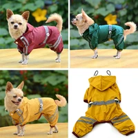 puppy pet dog cool raincoat glisten bar hoody waterproof rain lovely jackets coat apparel clothes thin889