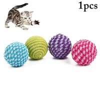 1pc funny cat toy ball interactive kitten chew scratch toy ball creative cat teaser elastic ball pet cats training toys supplies