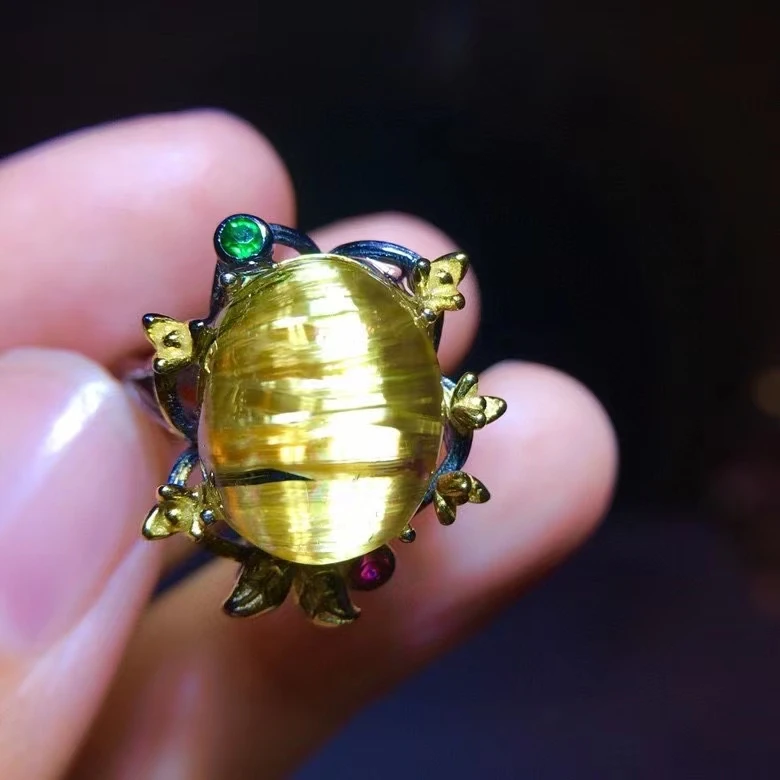 

Женское кольцо из натурального золота, с изменяемым размером, 14,2/11,2 мм