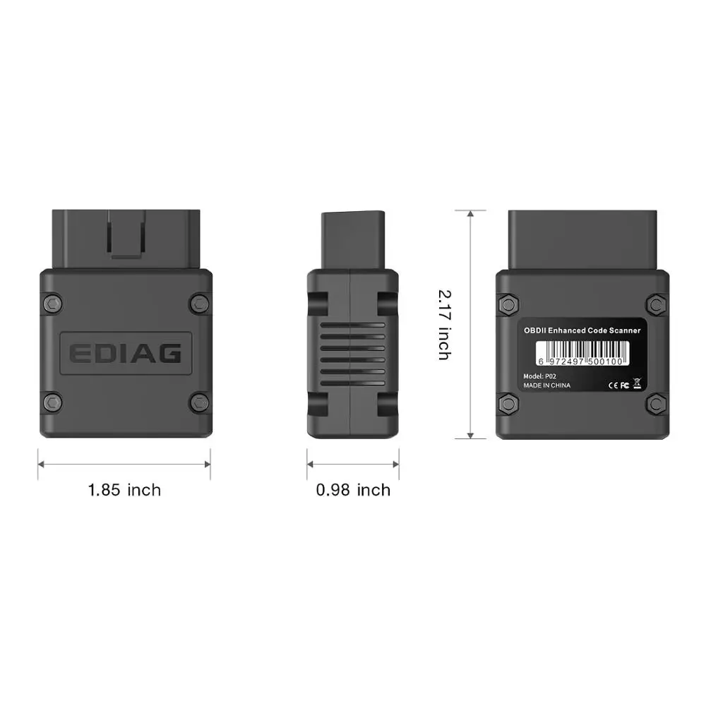 Диагностический сканер EDIAG P02 ELM327 Bluetooth V1.5 чип PIC18f25k80 elm 327 для OBDII OBD2 автомобиль android