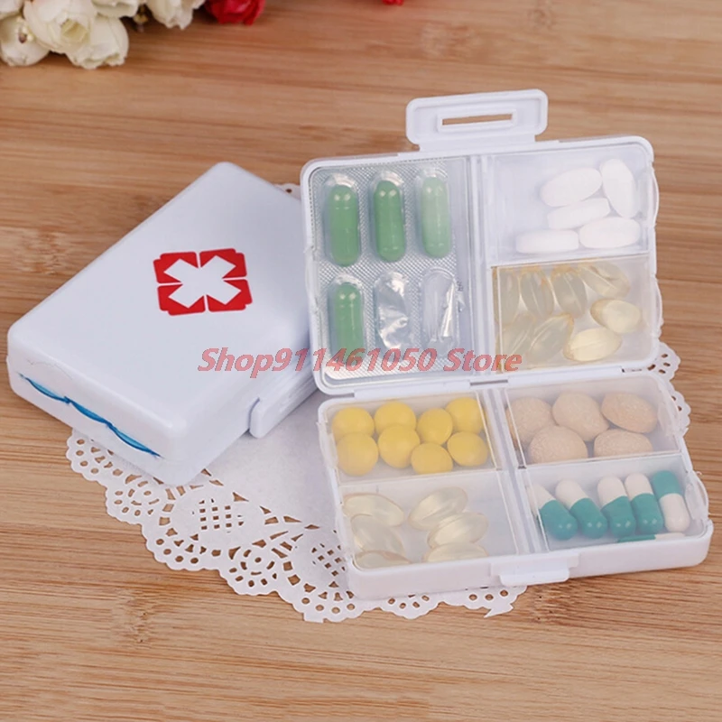 

New 1Pcs Plastic 7 Days Foldable Mini Pill Box Container Drug Tablet Storage Travel Case Holder High Quality