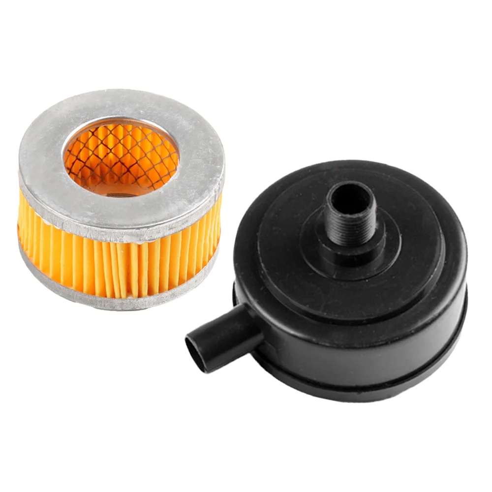 

Air Compressor Intake Muffler Thread Metal Silencer Black 1pc Spare Filter Element For Admitting Port Pneumatic Parts