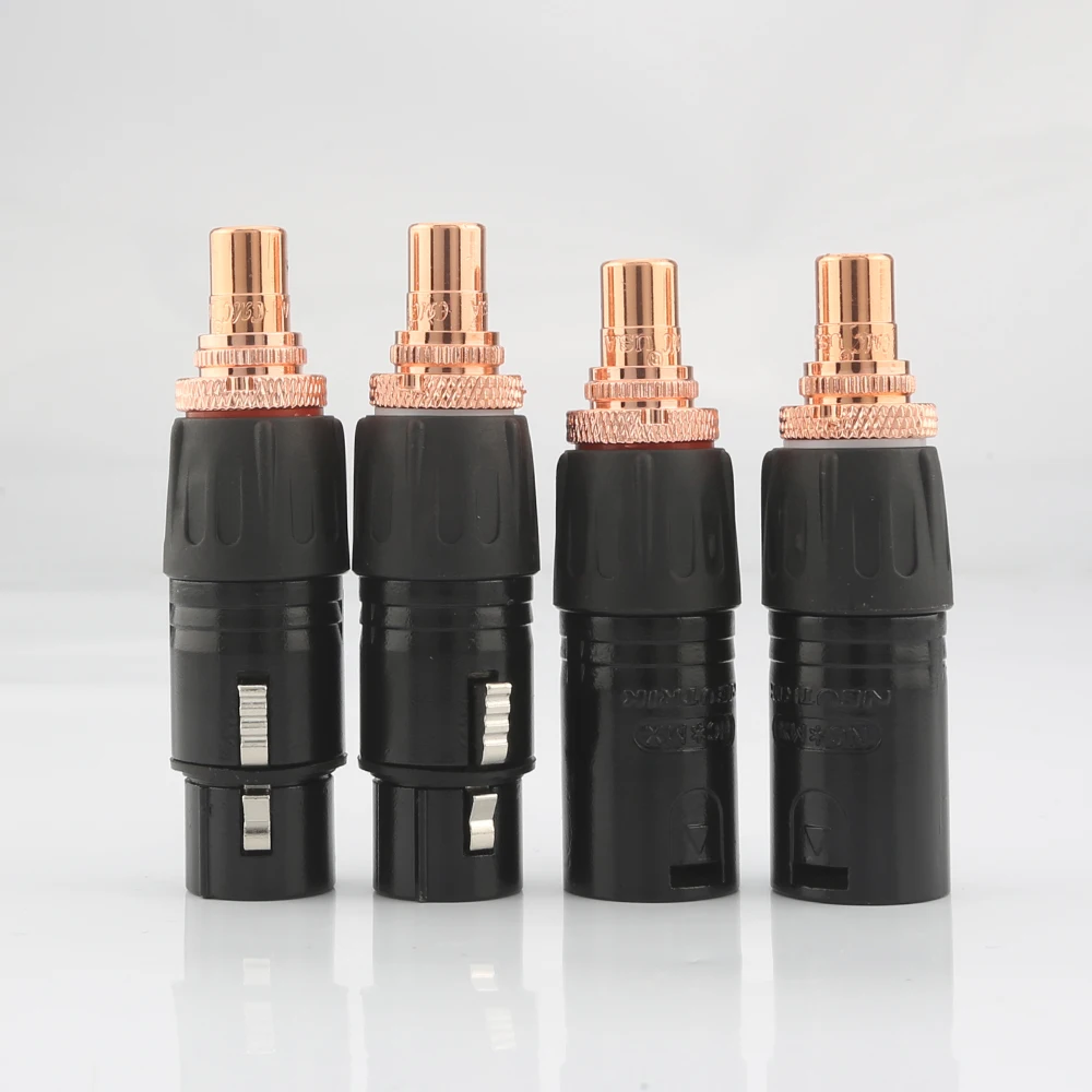 Золотистый сбалансированный Переходник Neutrik XLR папа мама|socket adapter|plug socket adapterplug