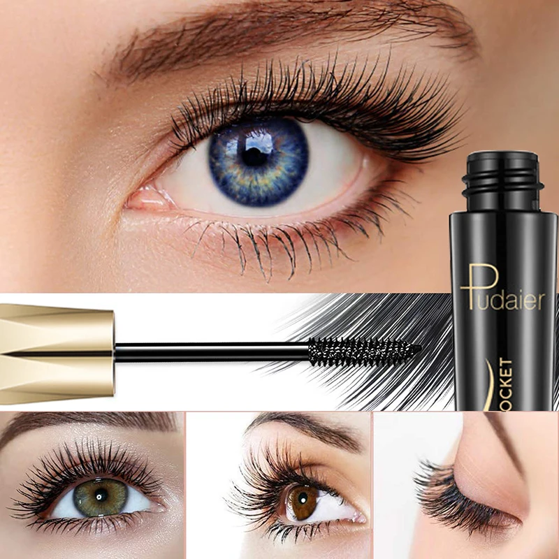 Тушь для ресниц Crown Mascara 4D водостойкая Удлиняющая из шелкового волокна не