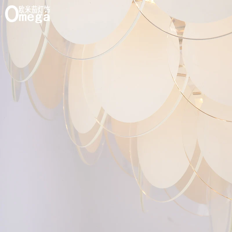 Креативная стеклянная люстра в стиле постмодерн с листьями Скандинавская лампа