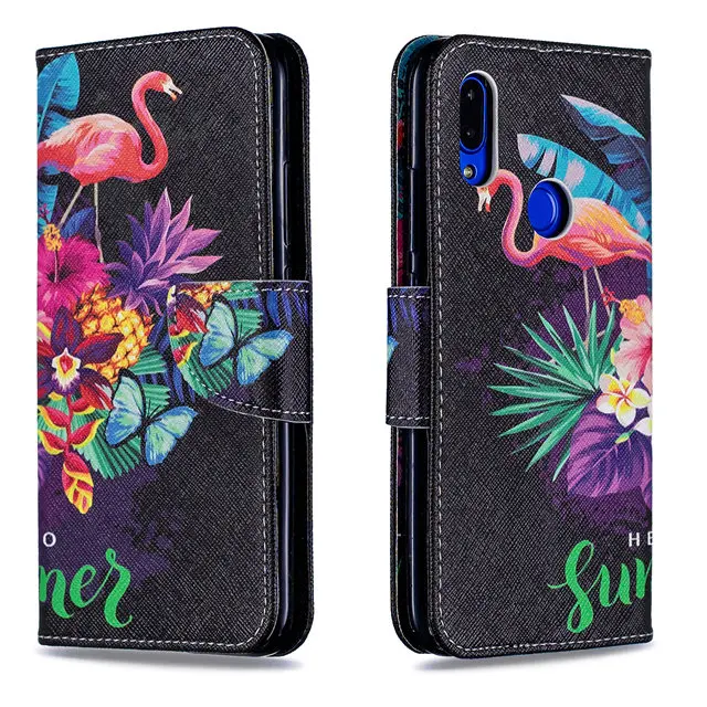 Coque fundas для Xiao mi redmi 7 чехол кожаный бумажник с цветочным узором pouzdro на xio mi xiao mi redmi 7 флип чехол для телефона с рисунком панды