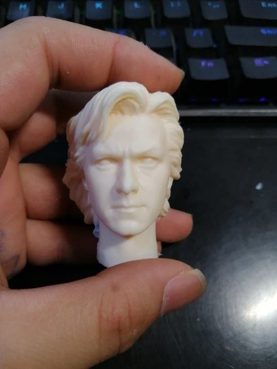 

1/6 Scale Old Charles X Professor Unpainted Head Long Curly Hair Young Version for 12'' Action Figure Body