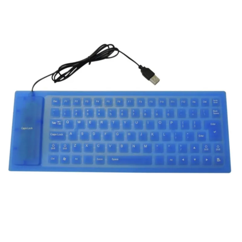 Портативная USB клавиатура гибкая Водонепроницаемая Мягкая силиконовая игровая
