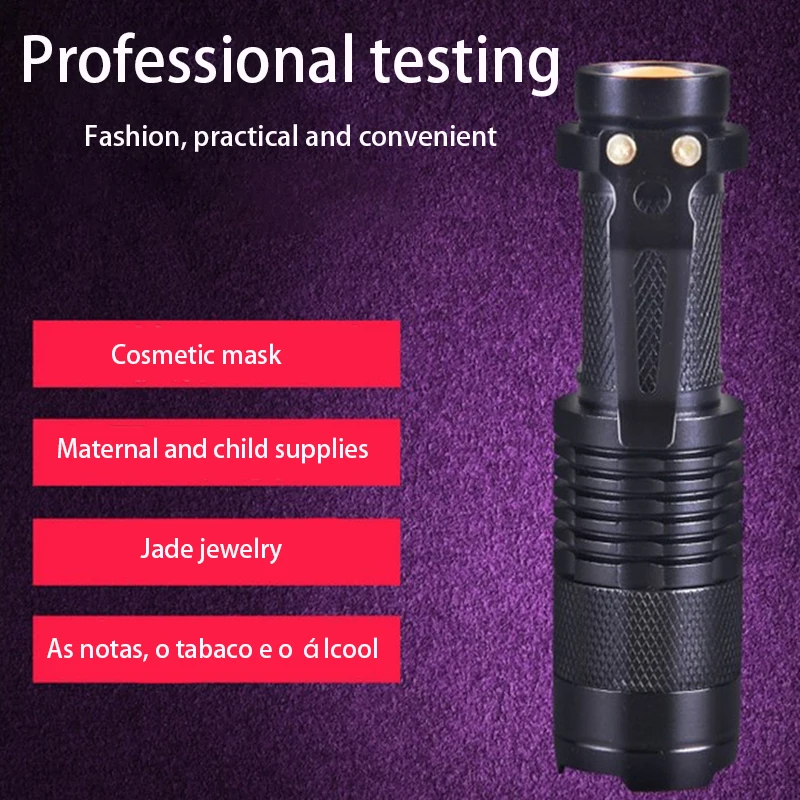 UV Flashlight Ultra Violet Light With Zoom Function Mini Pet Urine Stains Detector Scorpion Use AA/14500 Battery | Лампы и освещение