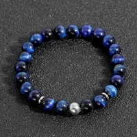 oaiite natural stone bracelet lapis lazuli tiger eye agates turquoises yoga mala beads bracelets bangles for women men gifts