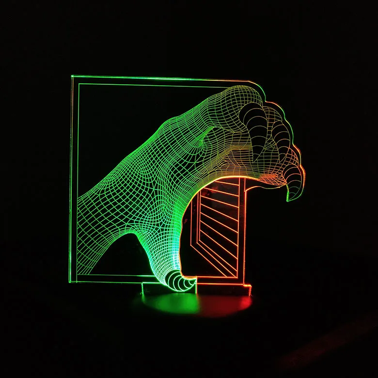 

Colorful Eagle Claw 3D Night Lights Touch USB Table Lamp for Kids Friend Birthday Xmas New Year Gift 7 Color Change