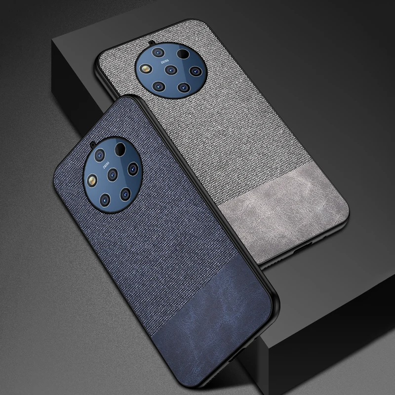 Чехол для Nokia 9 PureView Роскошная ткань из искусственной кожи жесткая задняя крышка
