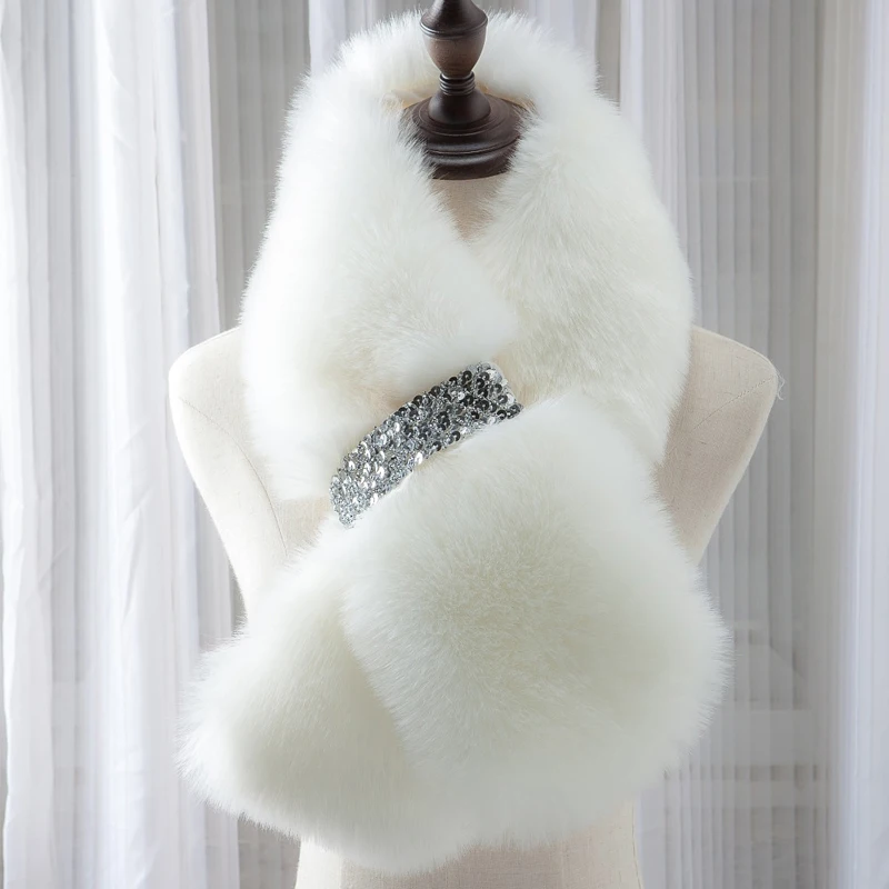 Шарф-ХОМУТ ЖЕНСКИЙ из искусственного меха большой мягкий зимний теплый