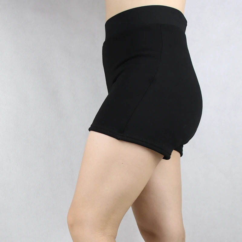 Shikoroleva XS-7XL, женские шорты, Бермуды,, с высокой талией, зимние, теплые, флисовые, плюс бархат, плотные, короткие штаны, 6XL 5XL, черные