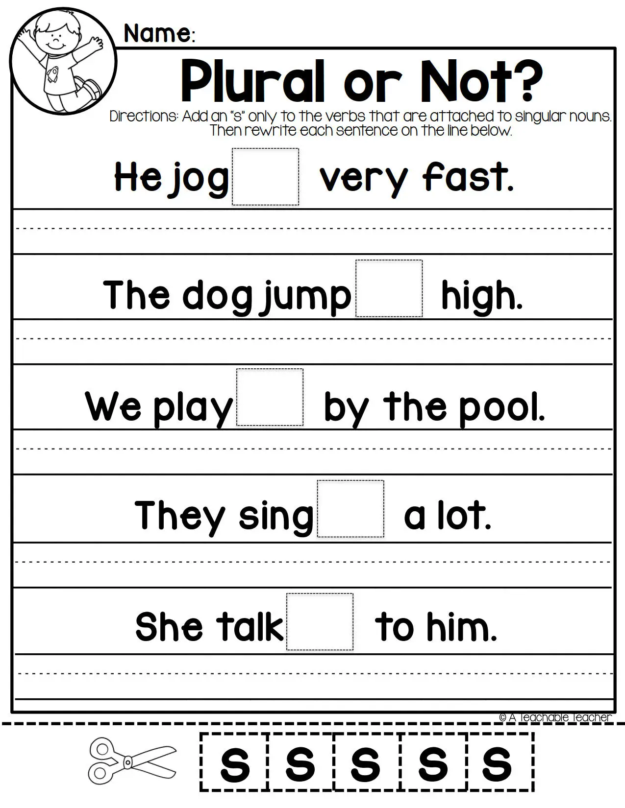 Grammar Cut and Pastes Exercise Learning English Workbook Educational Training Book for Kids Classroom Toys | Игрушки и хобби
