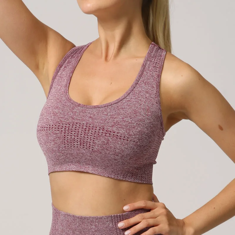 Комплект для тренировок Женский бесшовный комплект йоги спортивная одежда