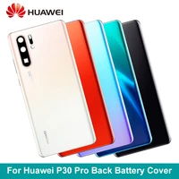 original for huawei p30 pro battery cover camera glass lens for huawei p30 pro back door replacement repair parts