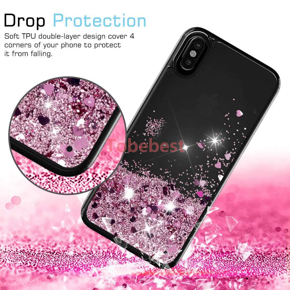 Чехол на мобильный телефон для Apple iPhone 12 11 Pro 5 5s SE 6 6S 7 8 Plus X XS max XR Bling динамический