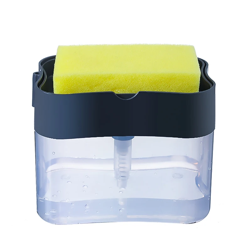 2 в 1 губчатая коробка с дозатором для мыла двухслойный кухонный Пластиковый