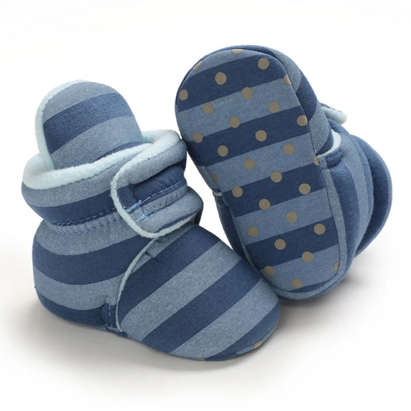 Модная зимняя обувь для новорожденных девочек и мальчиков Зимние ботинки в